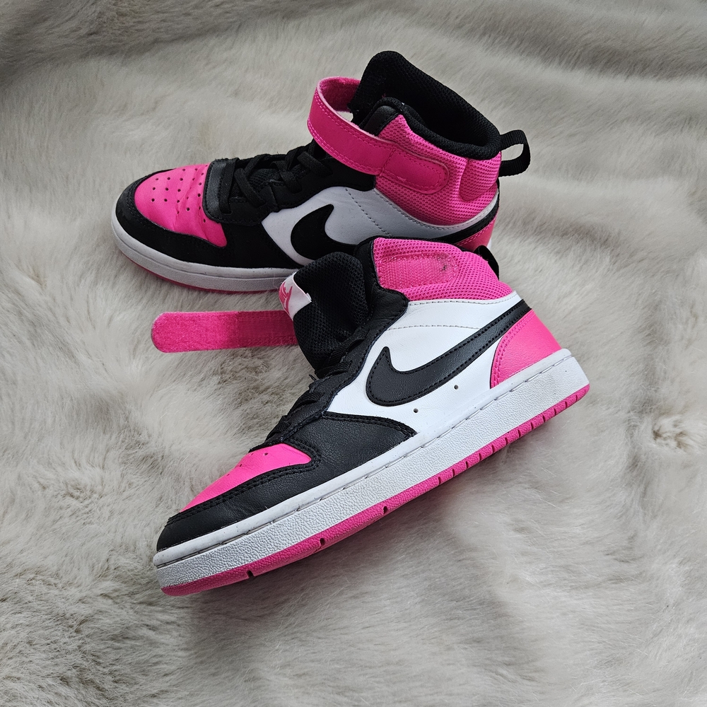 Nike Pink and Black High-Top Sneakers